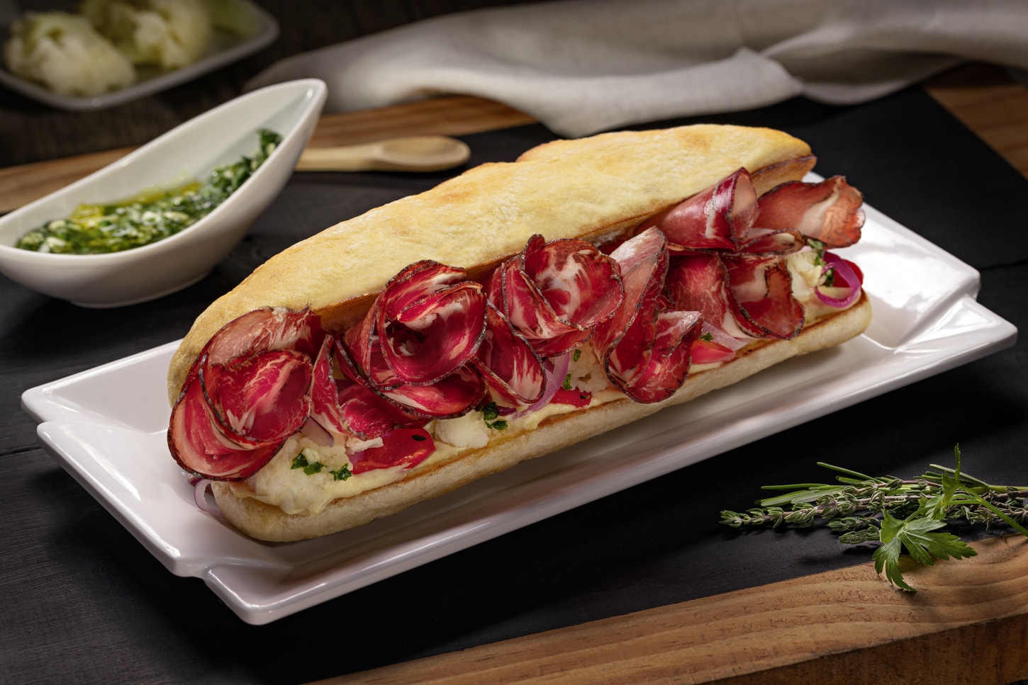 Sanduíche de Copa e Legumes