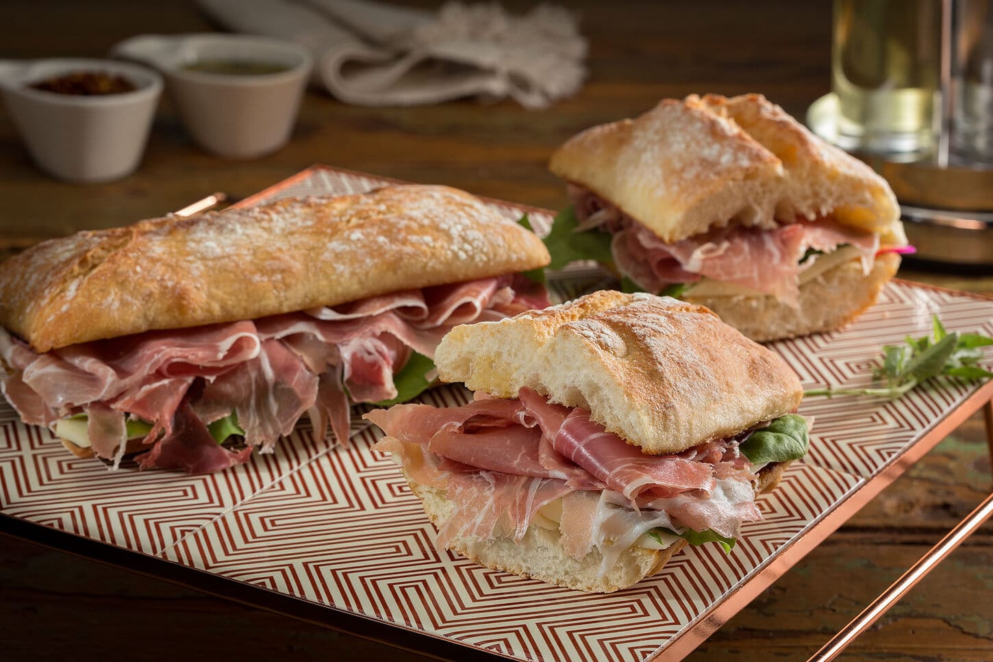 Sanduíche de Presunto Cru Italiano Ceratti