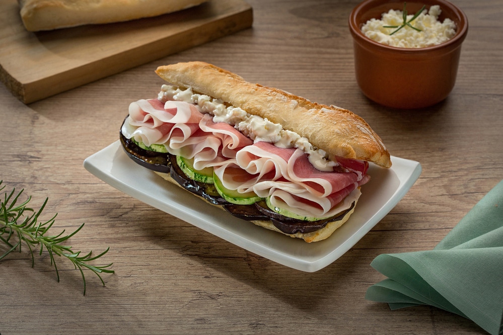 Sanduíche trufado com Presunto Cru Italiano