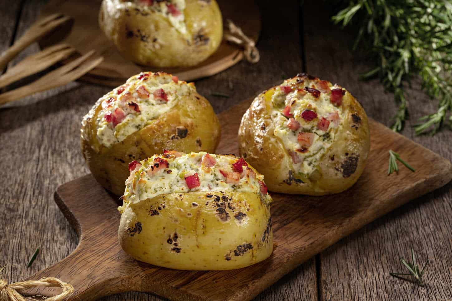 Batata assada com Lombo Condimentado