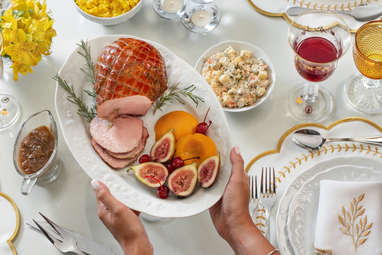 Tender Celebrazioni  com molho de figo e champagne