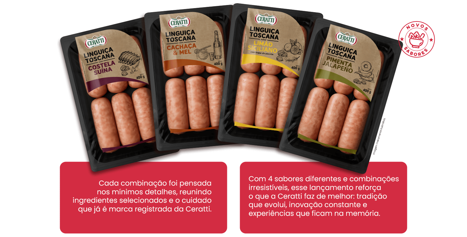 Nova Linha de Linguiças Toscanas Ceratti